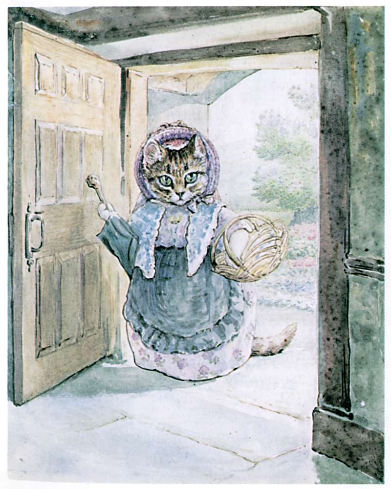 Cousin Ribby at the door