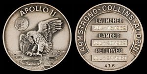 Apollo 11 Flown Silver Robbins Medallion (SN-416)