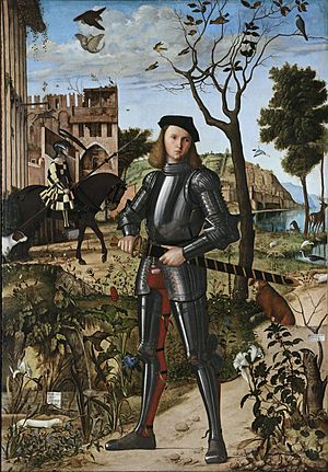 Vittore Carpaccio - Young Knight in a Landscape - Google Art ProjectFXD