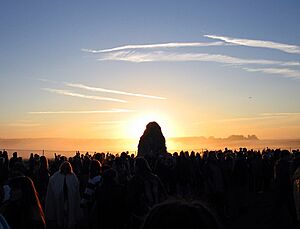 Sun behind the Heel Stone