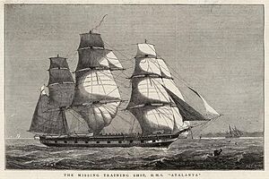 The missing Training Ship, HMS 'Atlanta' - The Graphic 1880