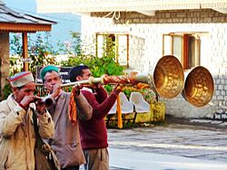 Trumpeters, Royal Palace, Sarahan, HiP, India