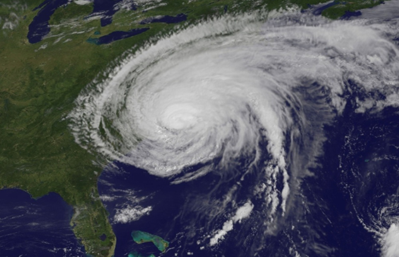 Hurricane Irene at 10:10AM August 27, 2011, two hours after making landfall at Cape Lookout. Cape Lookout National Seash