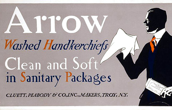 Poster ad for Arrow Handkerchiefs. Prints & Photographs Division, Library of Congress.