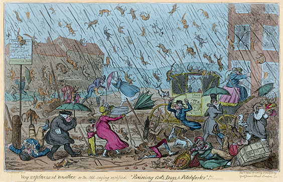 Very unpleasant weather. George Cruikshank, 1820. Ailsa Mellon Bruce Fund, National Gallery of Art.