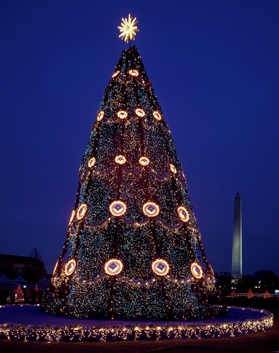 National Christmas Tree on the National Mall, 1997. Carol M. Highsmith, photographer. Prints and Photographs Division, L