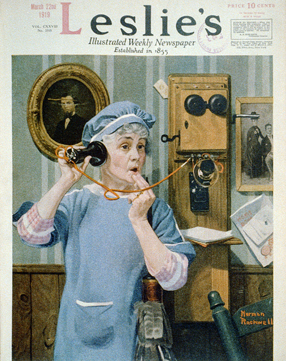 The Party Wire. Norman Rockwell, 1919. Prints & Photographs Division, Library of Congress.