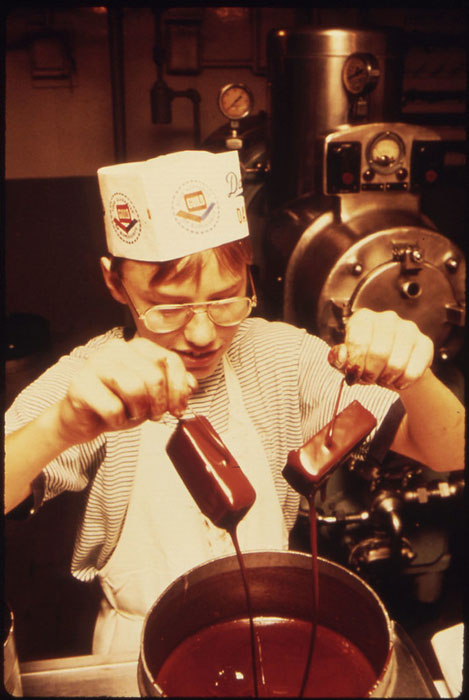 Member of the Donald Dannheim Family Who Operate a Dairy and Ice Cream Store. New Ulm, Minnesota, 1975. Flip Schulke, En