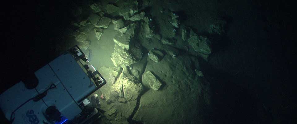 image of a ROV in the water