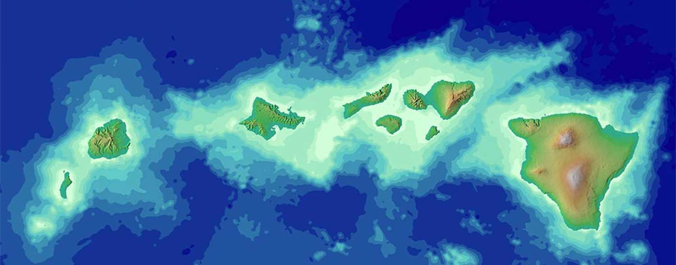 A bathymetric map of Kachemak Bay, Alaska