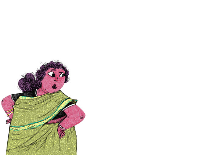 Lady looking suspicious