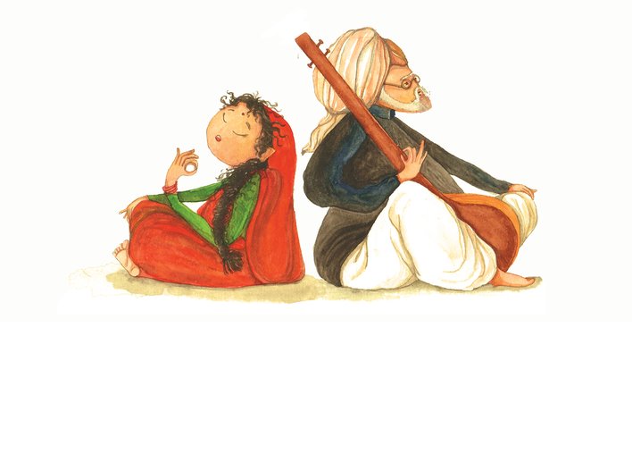 Kesar and Alladiya Khan practising music