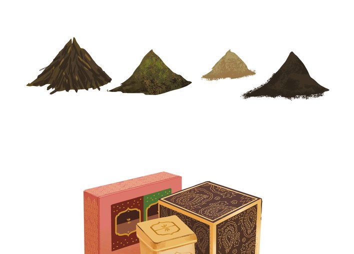 Various types of teas