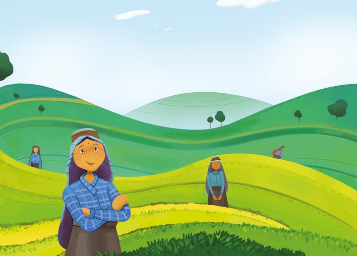 Tea pickers in the tea gardens
