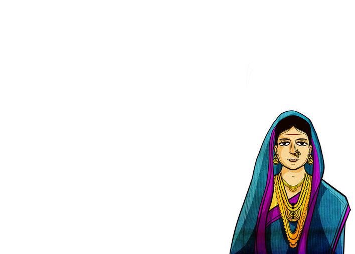 Lady in a saree and jewellery