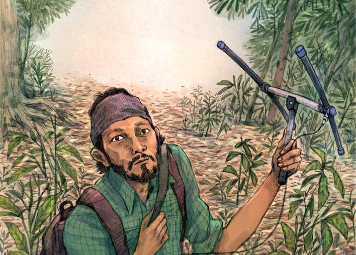 Ajay hears something that captures his attention