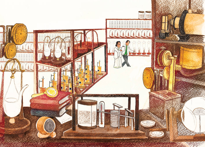 Experiment lab with multiple instruments