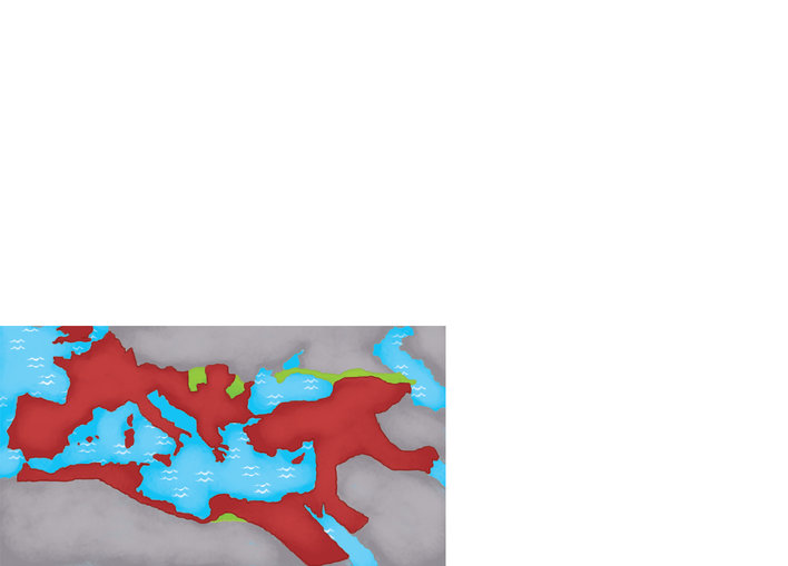 Map of Rome and its empire in 117 CE