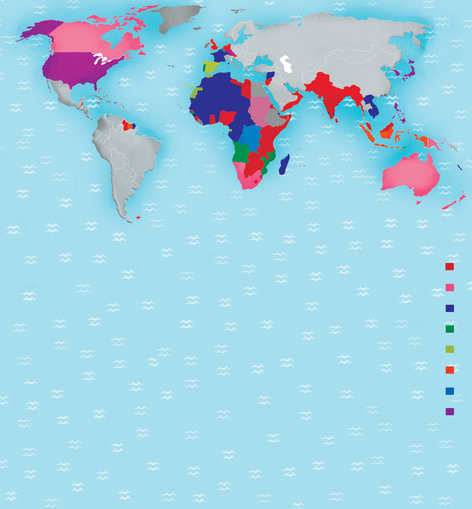 The map of the world