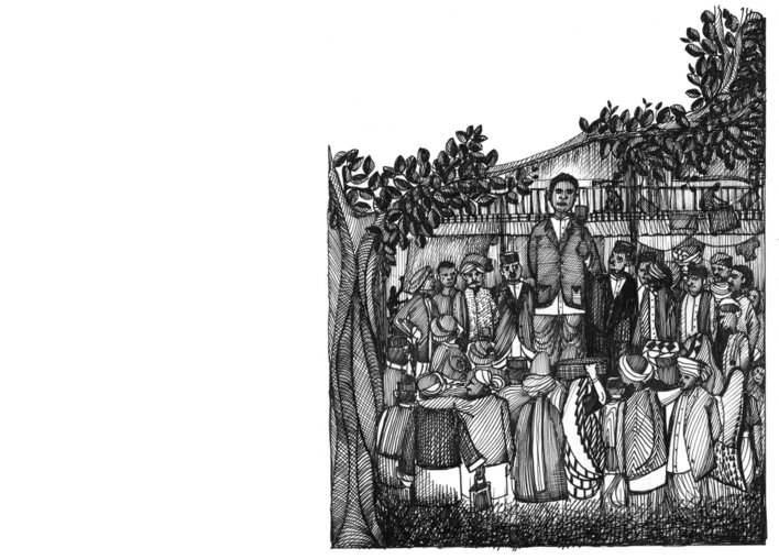 Man standing with People