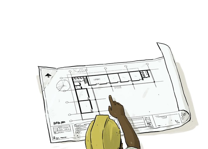 the children seeing the floor plan