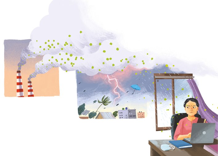 Suvarna Fadnavis researching monsoon and pollution