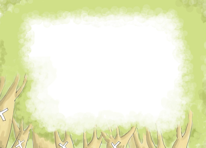 Backdrop of trees