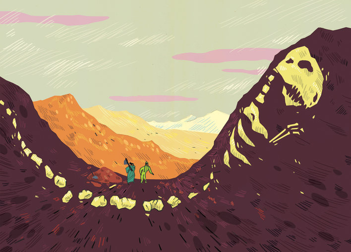 Excavation in the forest