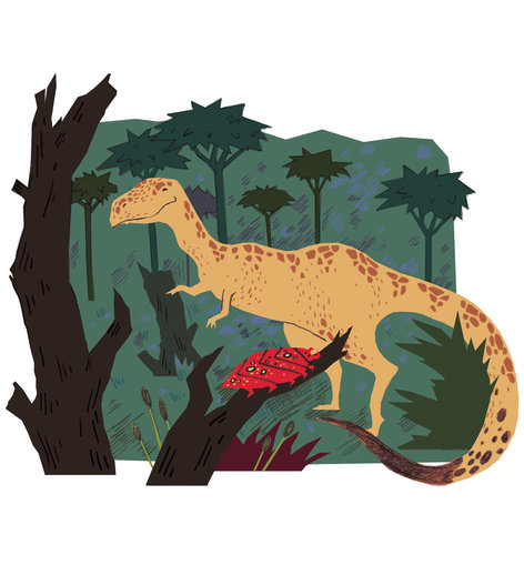 Dinosaur in the forest