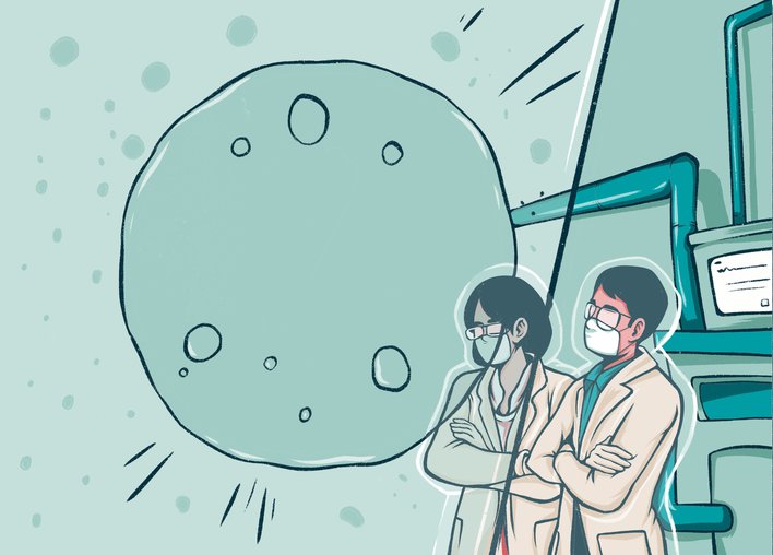 Two doctors in masks