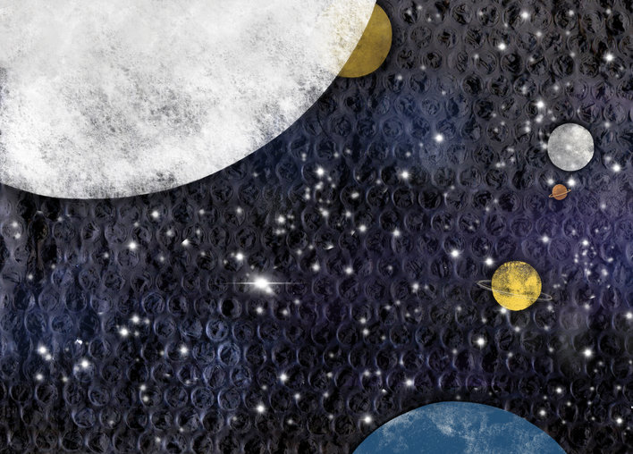 Planets and part of the moon