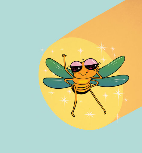 Fruit fly posing