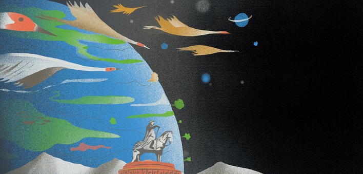 Koonj birds migrating around the earth