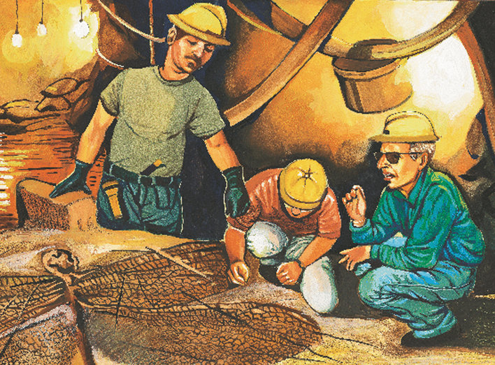 Men with protective helmets