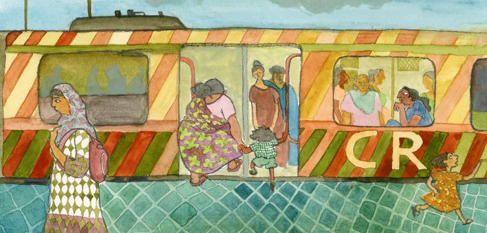 A train platform scene
