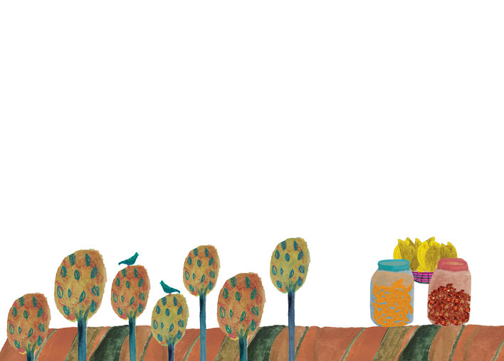 Jars on the ground