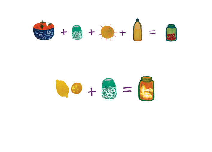 Steps of preserving fruits and vegetables