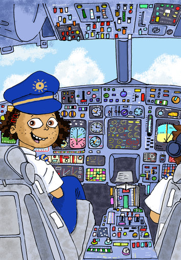 Cockpit in an aeroplane