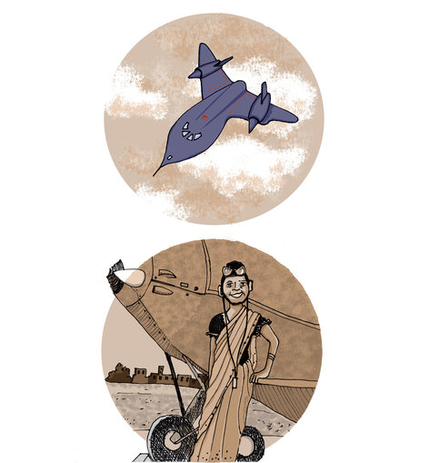 Jet aircraft, Sarla Thakral
