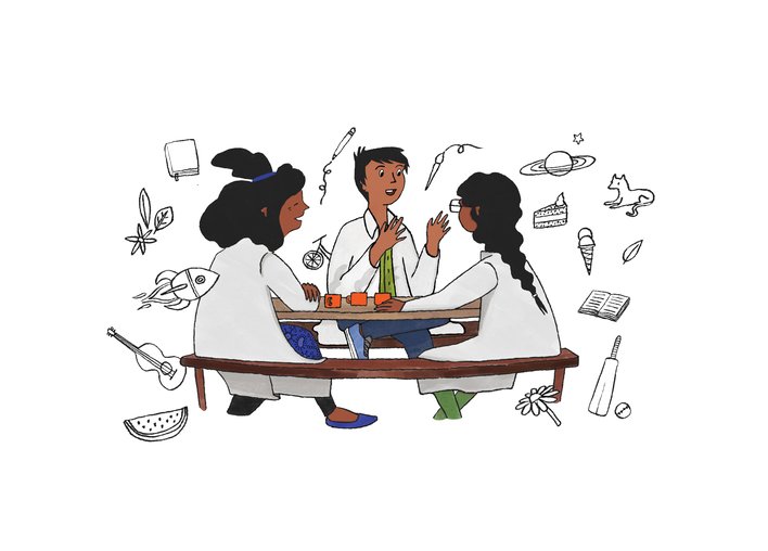 Some Friends sitting together for tea