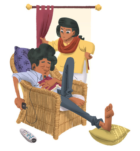 Man snoozing in a chair