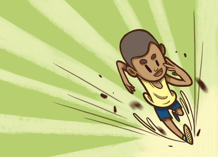 A boy running