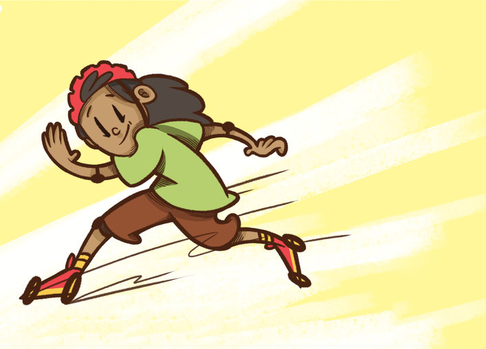 A girl skating