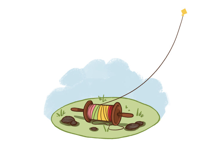A kite spool