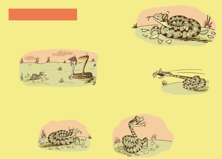 Angry snakes