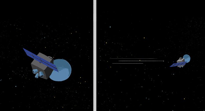 Mangalyaan is flying through space