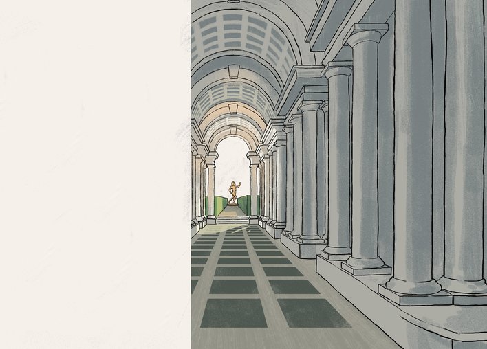 Forced perspective corridor
