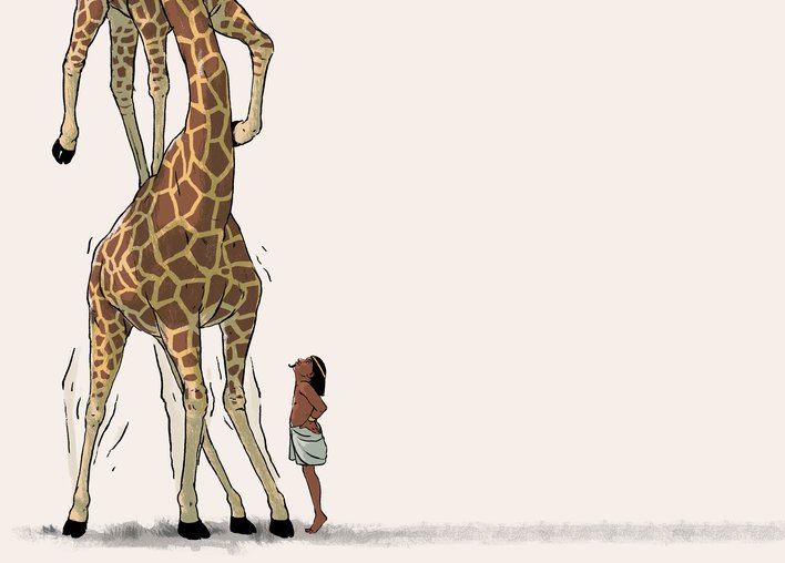 Egyptian architect and giraffe