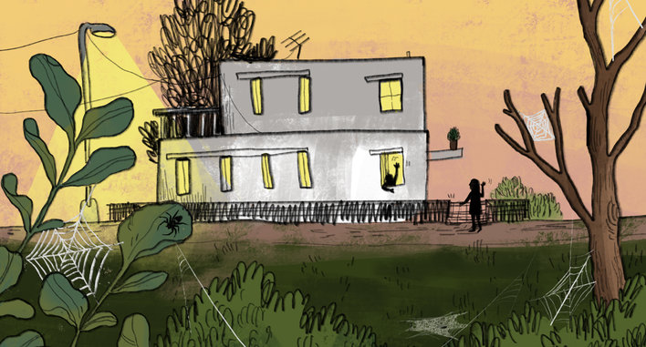 House in the midst of the forest