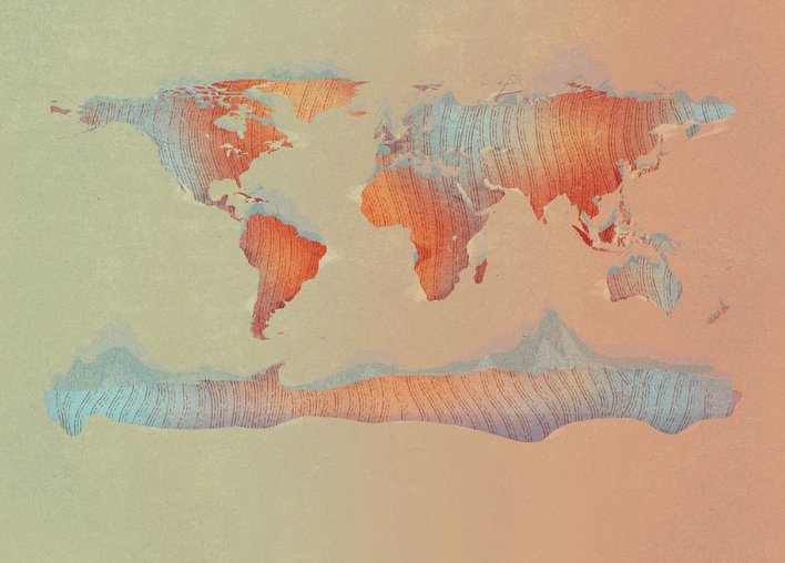 Climate change map